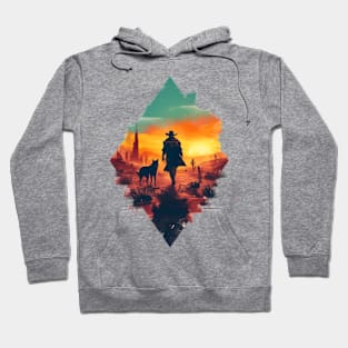 Lone Wanderer Ventures the Wasteland - Diamond Frame - Post Apocalyptic Hoodie